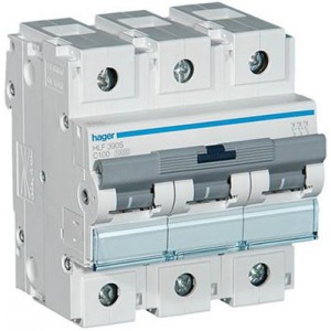 Автоматический выключатель HLF380S 3 полюса 80А тип C 10КА HAGER